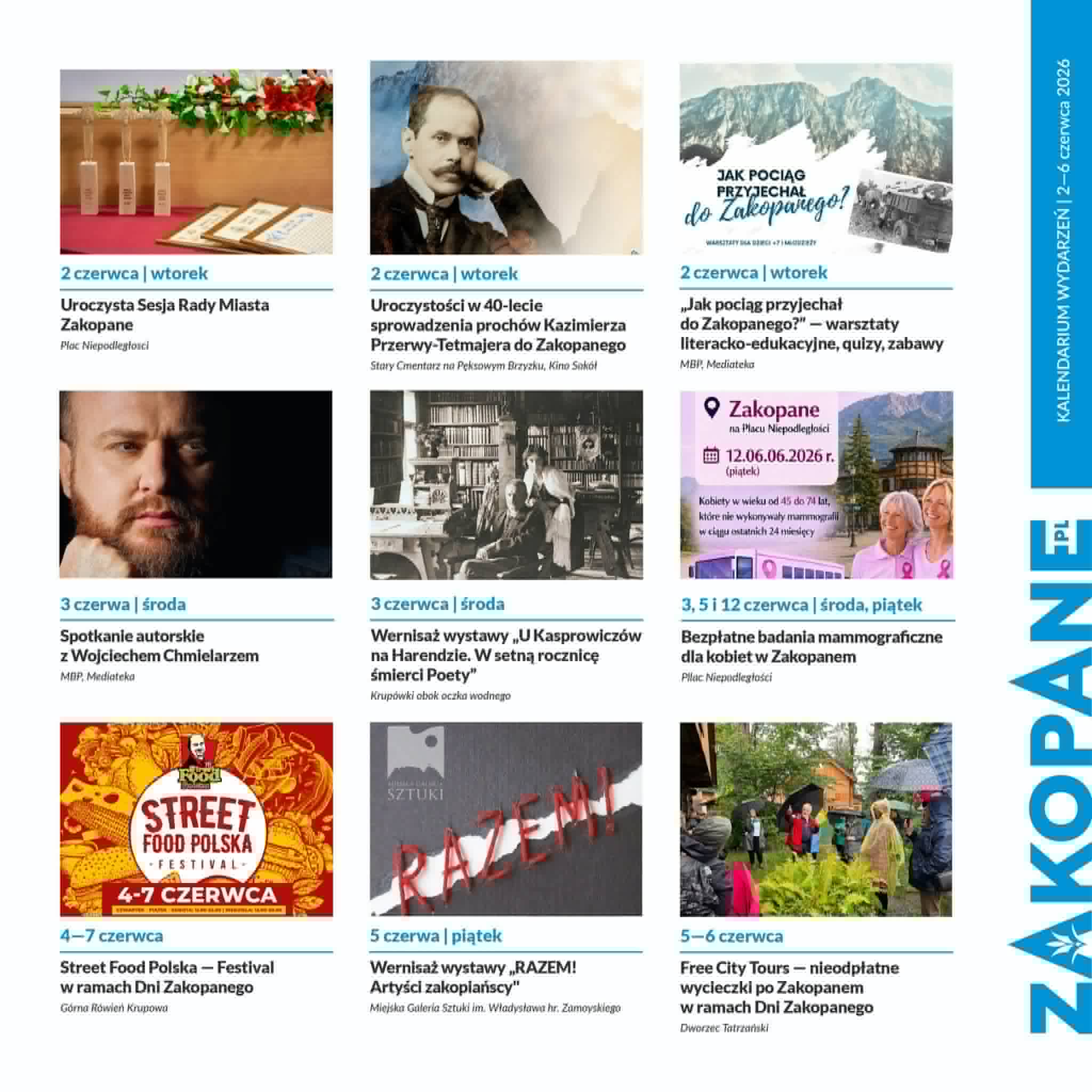 aktualność: Kalendarium wydarzeń | 2 czerwca - 6 czerwca 2026 r.